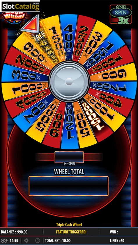 triple cash wheel spins  The feature occurs once every 72 spins on average, with an average prize of 22 credits times the total bet